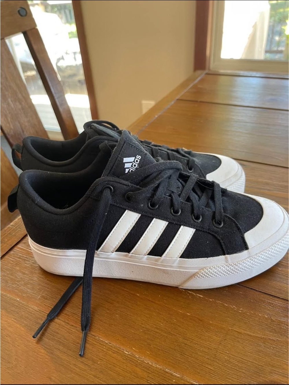 adidas Black and White Sneaker Interior Label